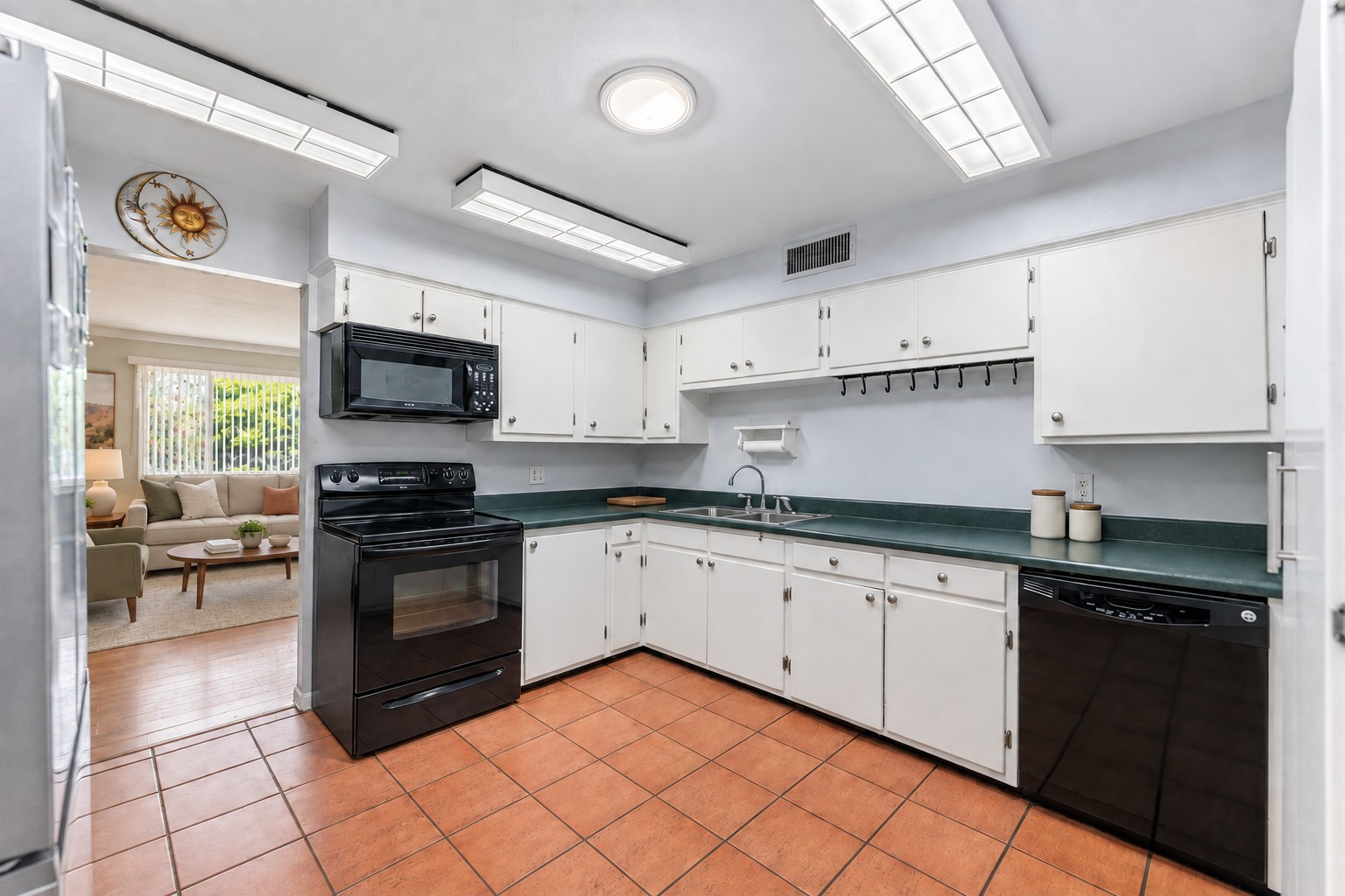 Virtually staged kitchen